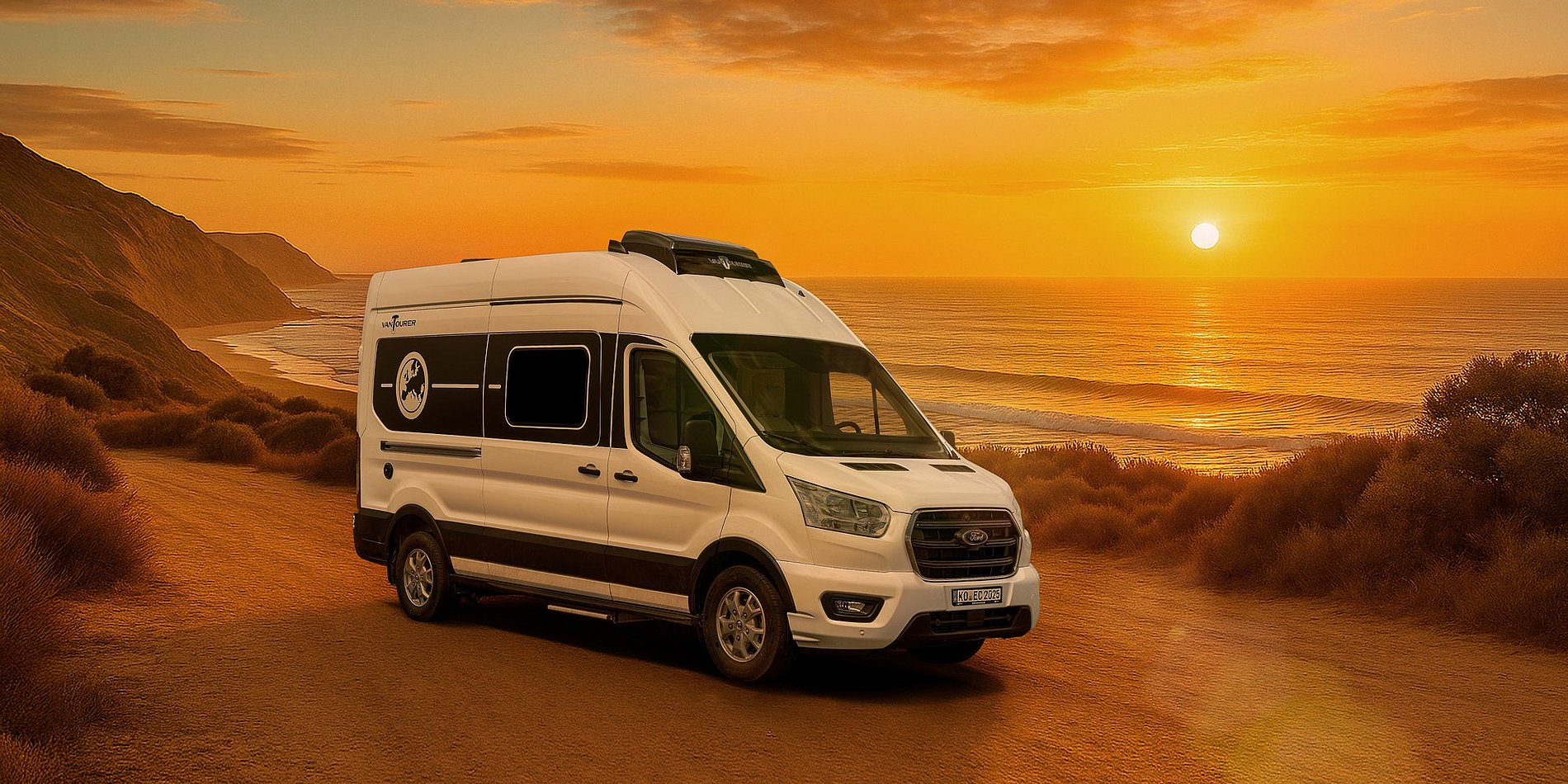 Letzter Aufruf: Urlaub! Hol dir jetzt deinen Kastenwagen VANTourer Ford 600 D zum Sonderpreis – bereits ab 52.890 € statt 70.997 €!