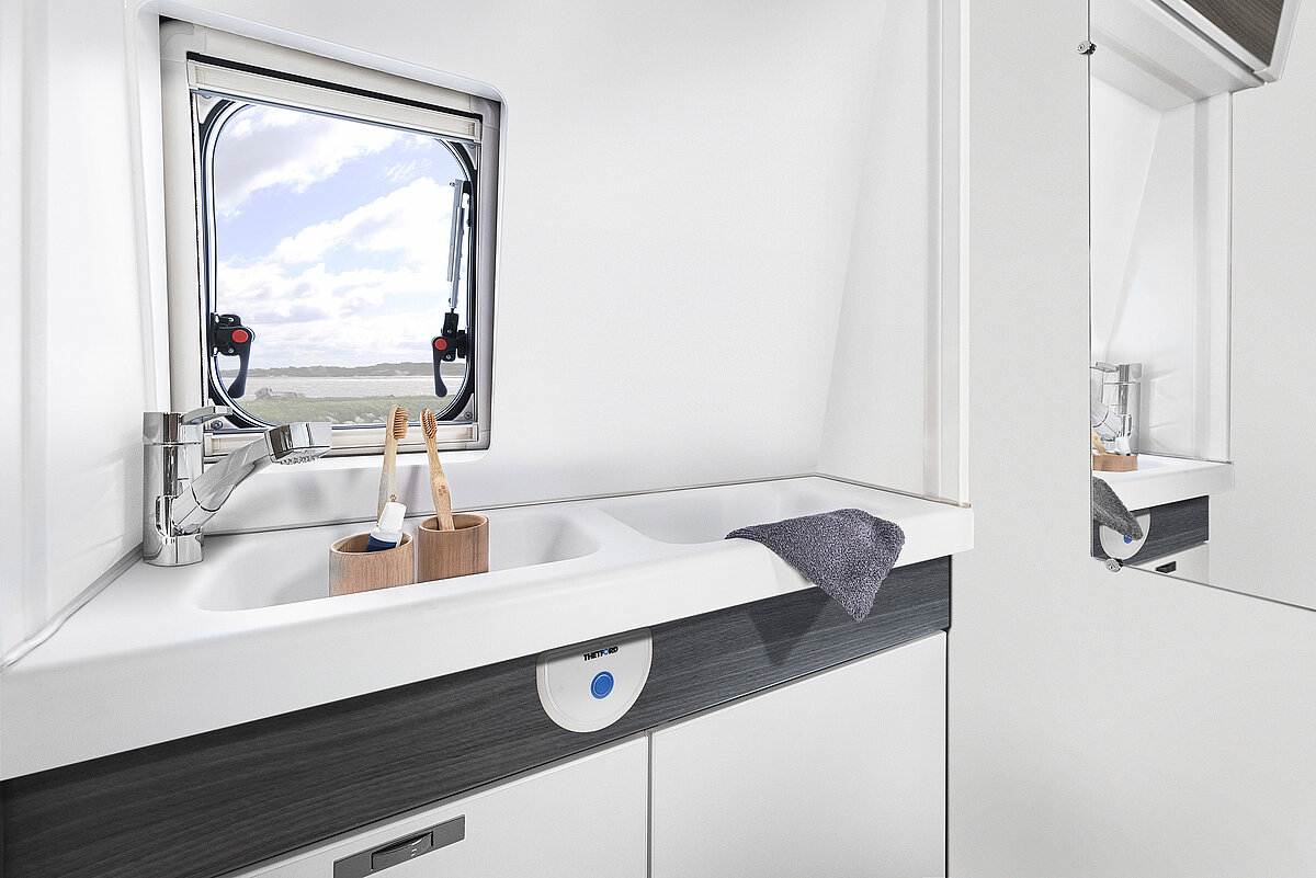 Gerades Waschbecken im VANTourer 540 D und 600 L