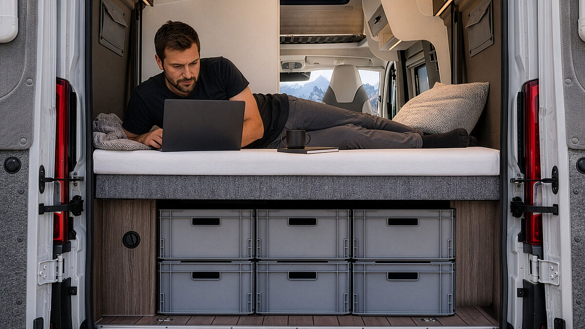 Stauraum für Remote Worker im VANTourer Heck