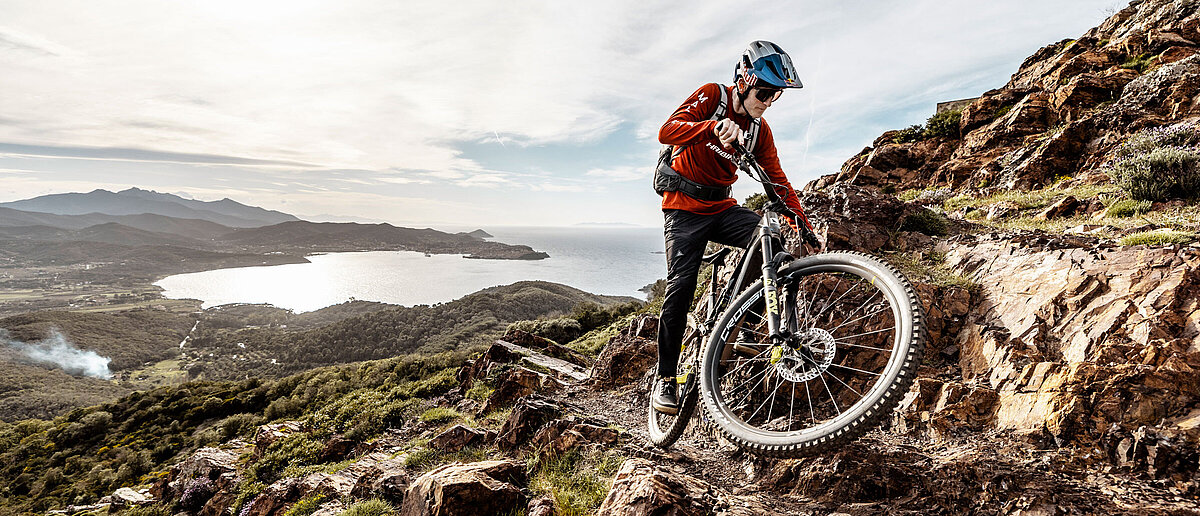 Profibiker Tom Öhler in Aktion