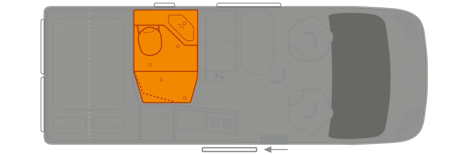  VANTourer Variobad en plan 600 D