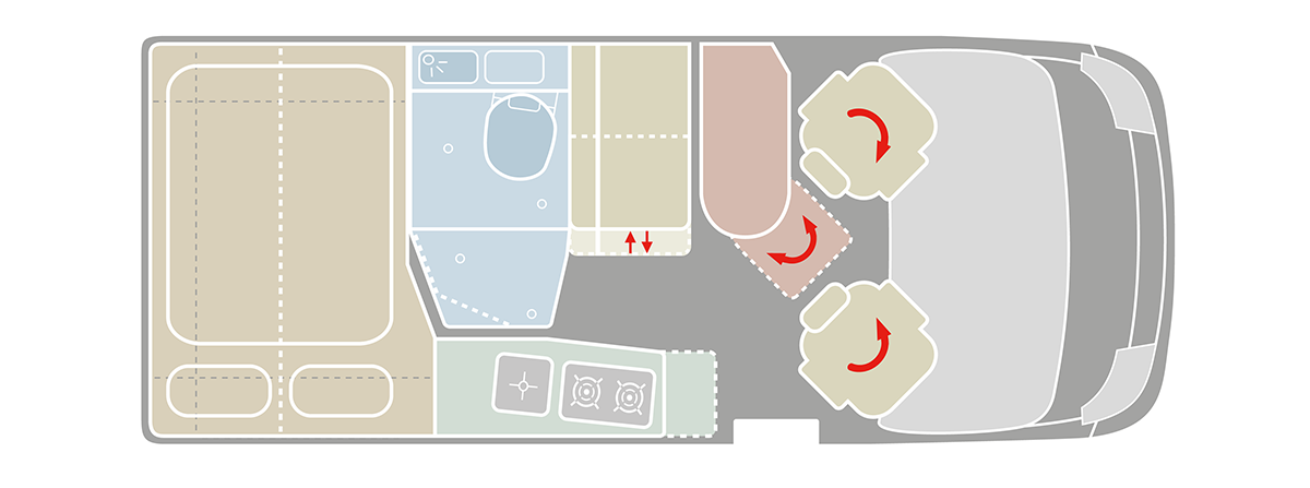 Plan d'étage du VANTourer 540 D