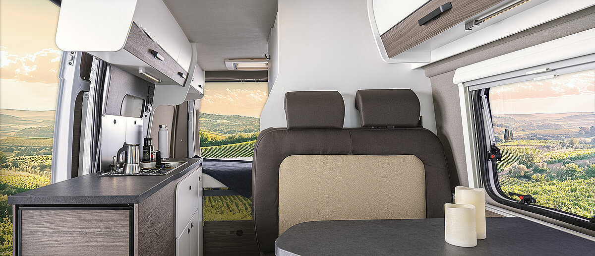 Living comfort in the VANTourer 600 Ds panel van