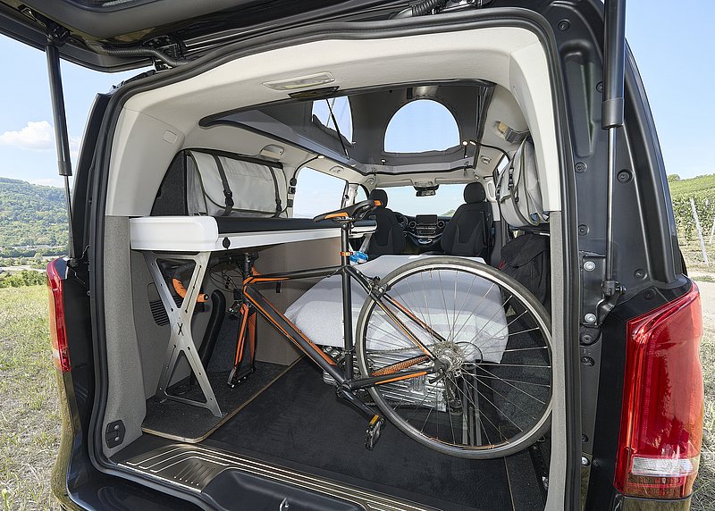 Modularer Stauraum für Bike, Golf, Ski & Co. im VANTourer Urban X