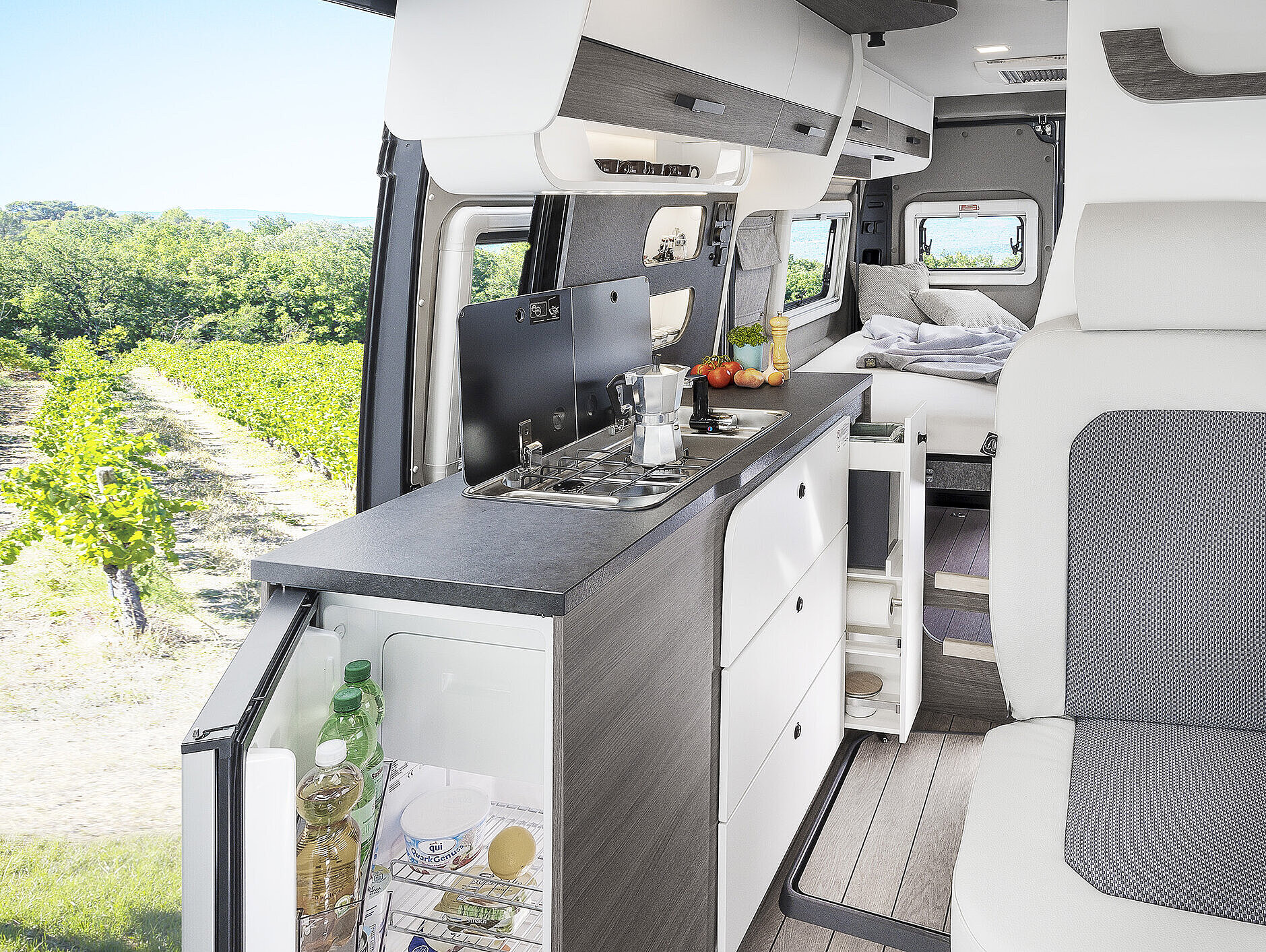 Kochen mit Aussicht – die neue 4-Zonen-Küche im VANTourer