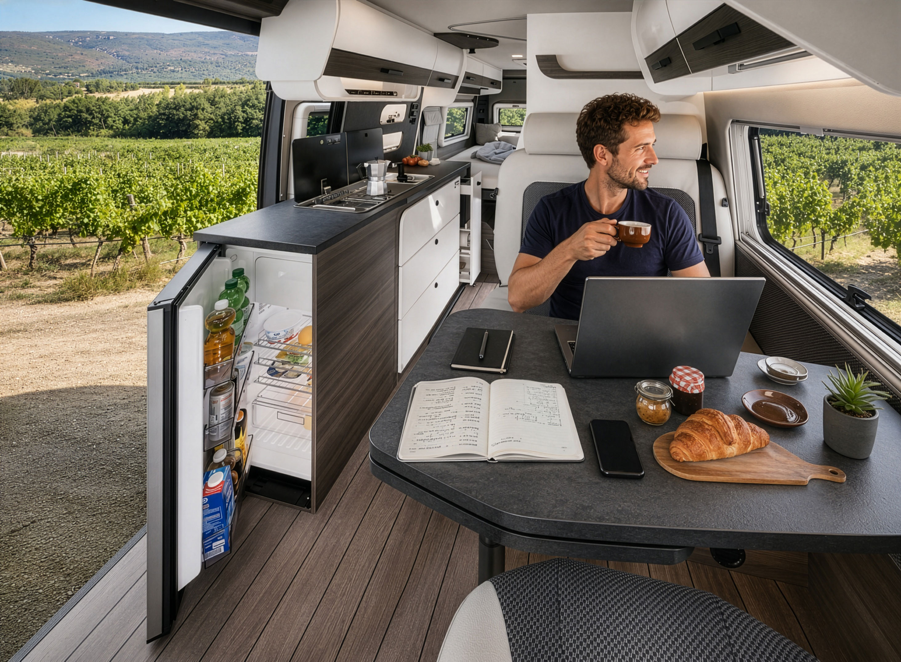 Remote Work im VANTourer Campervan: Arbeiten, wo andere Urlaub machen